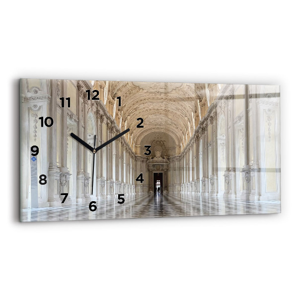 Glass wall clock rectangular La Veneria Reale Museum