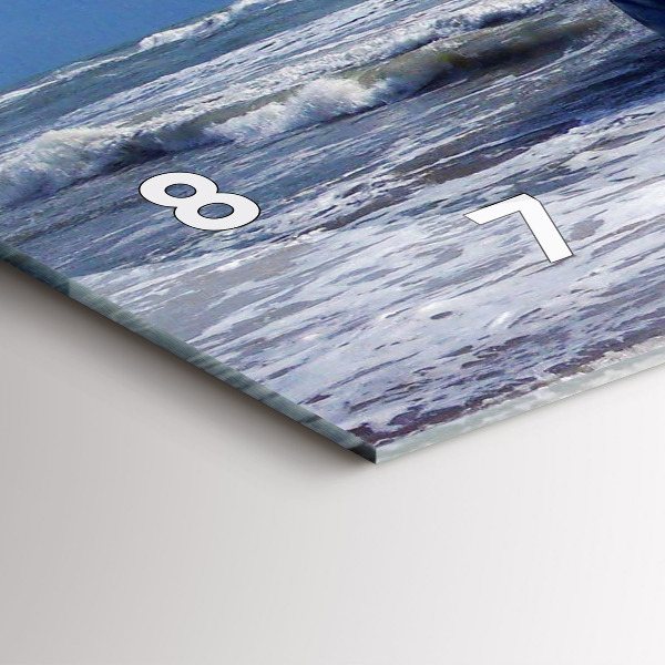 Glass wall clock rectangular Sunken watercraft