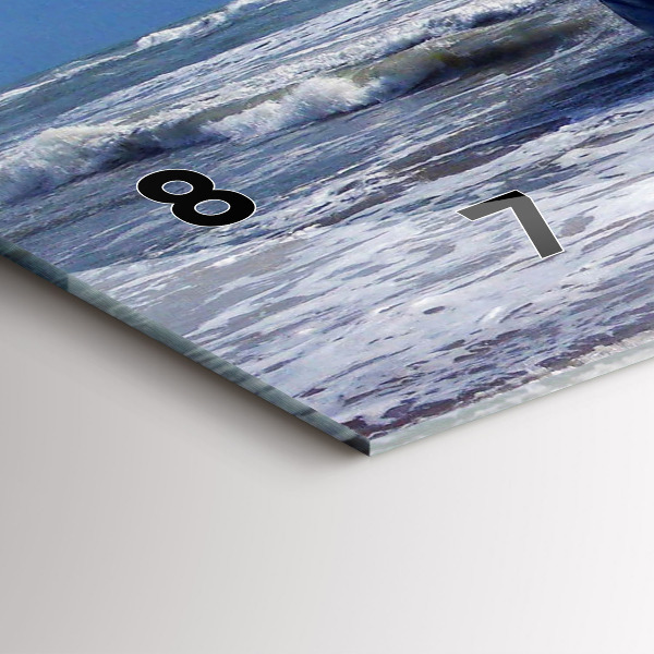 Glass wall clock rectangular Sunken watercraft