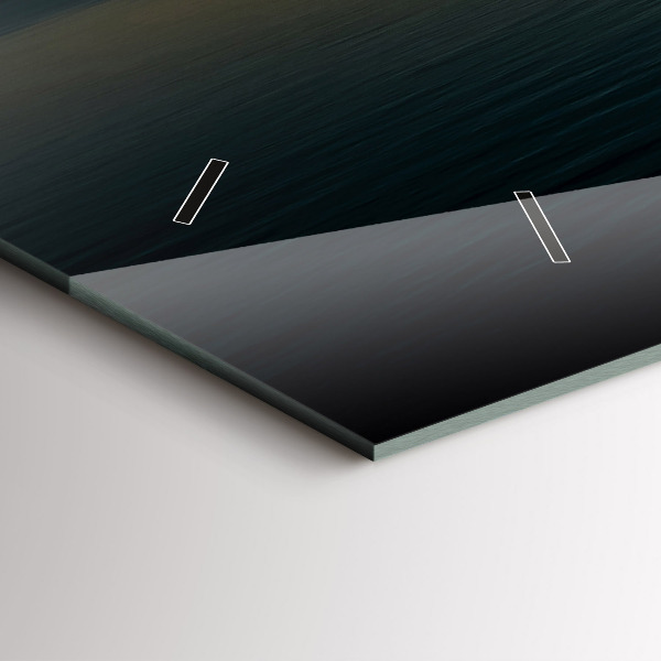 Glass wall clock rectangular Landscape at sunrise