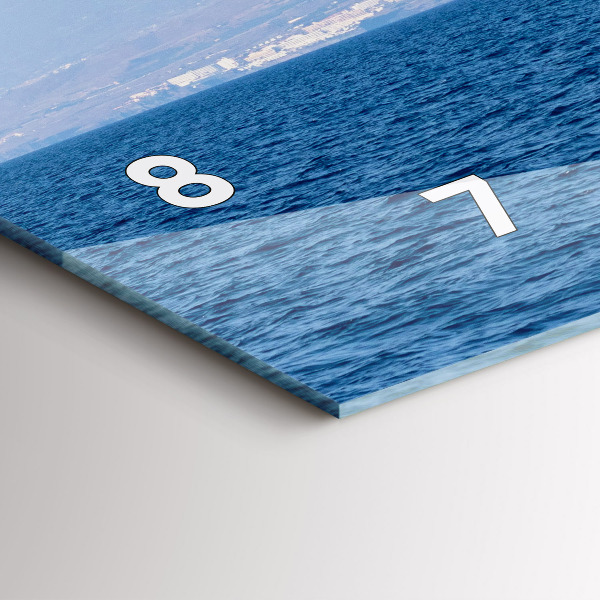 Glass wall clock rectangular Yacht in Tenerife