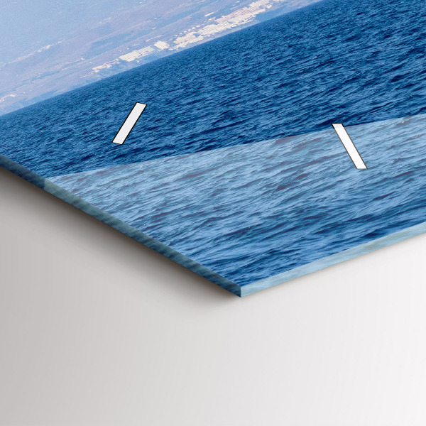 Glass wall clock rectangular Yacht in Tenerife
