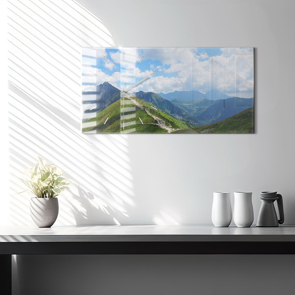 Glass wall clock rectangular Kasprowy Wierch Zakopane