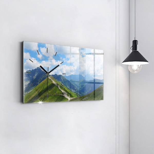 Glass wall clock rectangular Kasprowy Wierch Zakopane