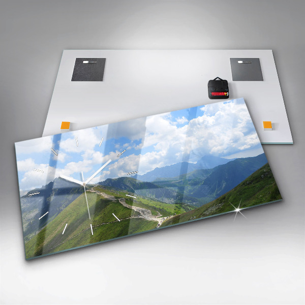 Glass wall clock rectangular Kasprowy Wierch Zakopane