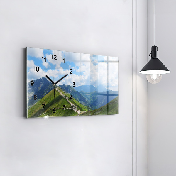 Glass wall clock rectangular Kasprowy Wierch Zakopane