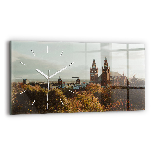 Glass wall clock rectangular Glasgow Art Gallery