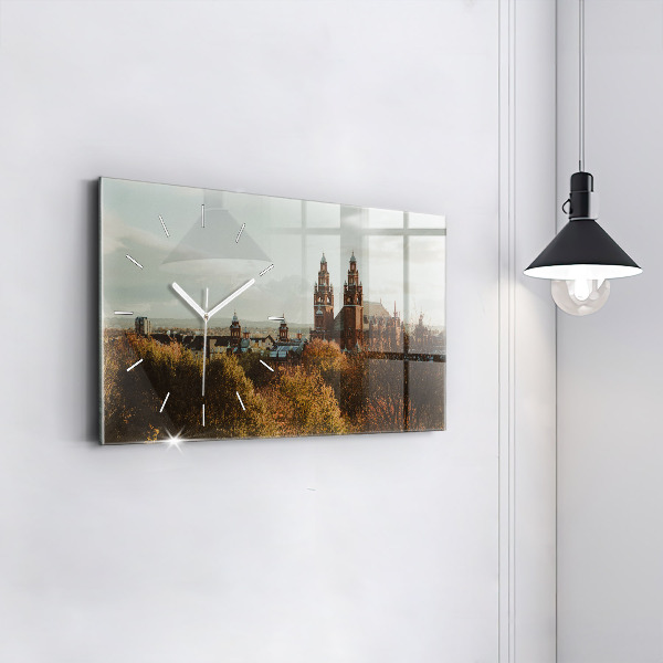 Glass wall clock rectangular Glasgow Art Gallery