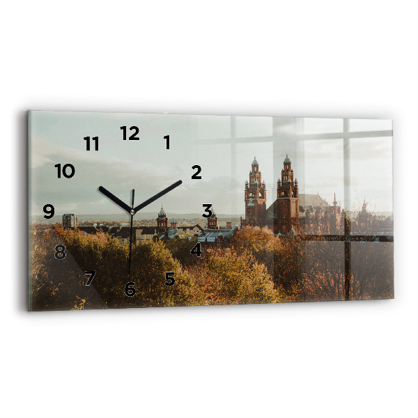 Glass wall clock rectangular Glasgow Art Gallery