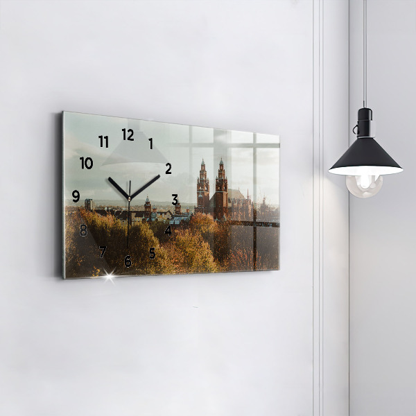 Glass wall clock rectangular Glasgow Art Gallery