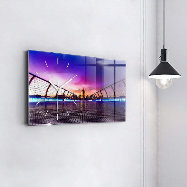 Glass wall clock rectangular St. Paul's Cathedral