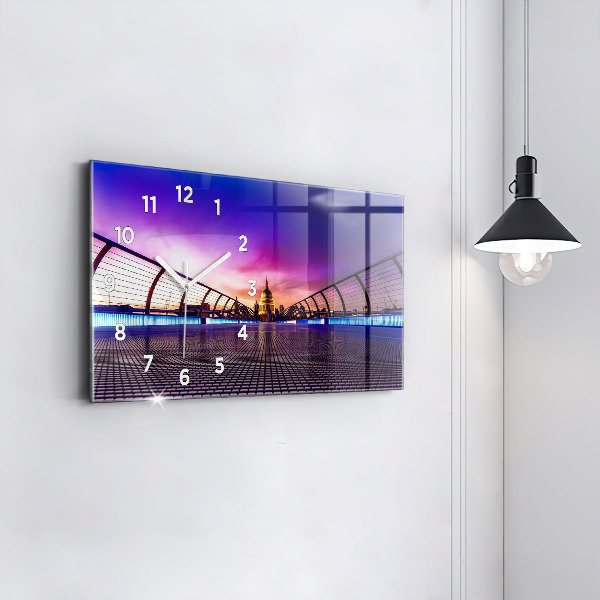 Glass wall clock rectangular St. Paul's Cathedral