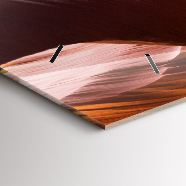 Glass wall clock rectangular Antelope Canyon
