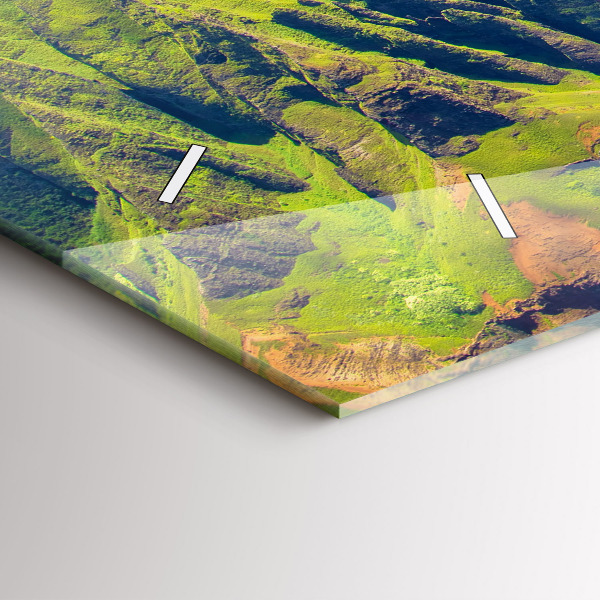 Glass wall clock rectangular The Sea in Hawaii