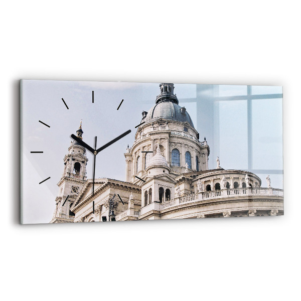 Glass wall clock rectangular St. Stephen's Basilica