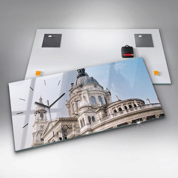 Glass wall clock rectangular St. Stephen's Basilica