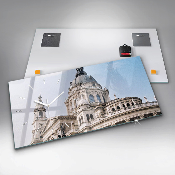 Glass wall clock rectangular St. Stephen's Basilica