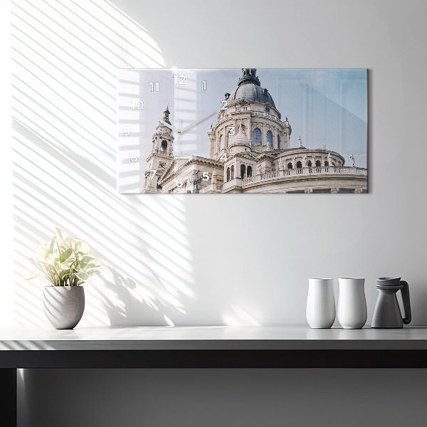 Glass wall clock rectangular St. Stephen's Basilica