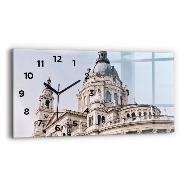 Glass wall clock rectangular St. Stephen's Basilica