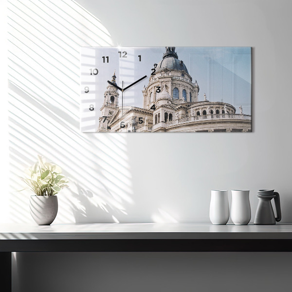 Glass wall clock rectangular St. Stephen's Basilica