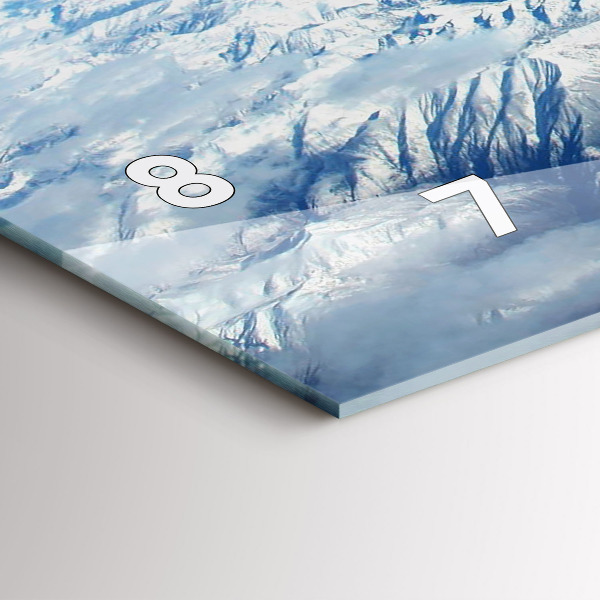 Glass wall clock rectangular Fishing boat in port