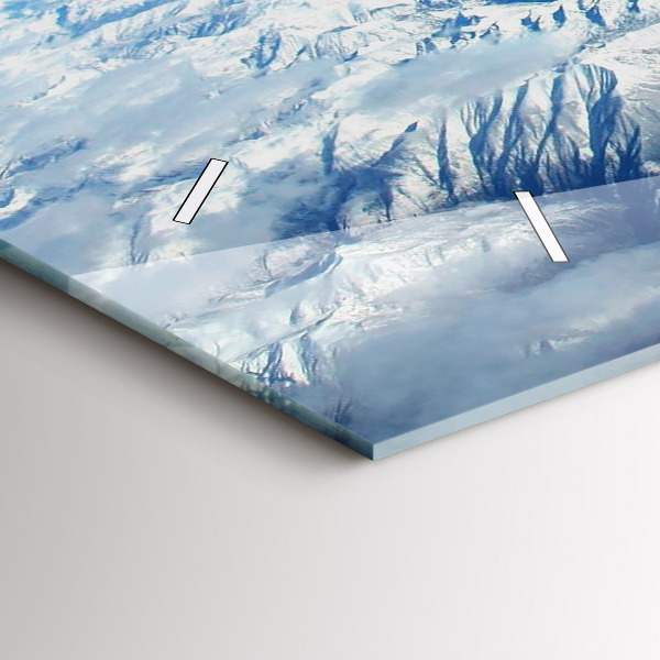 Glass wall clock rectangular Fishing boat in port