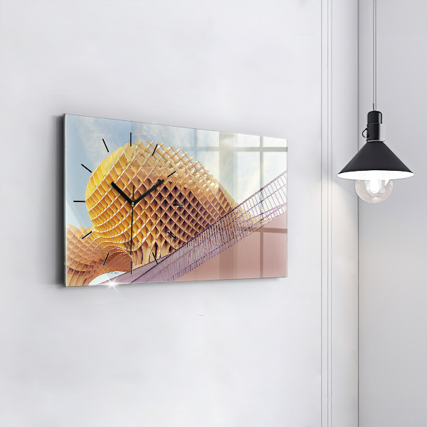 Glass wall clock rectangular Viewpoint in Seville