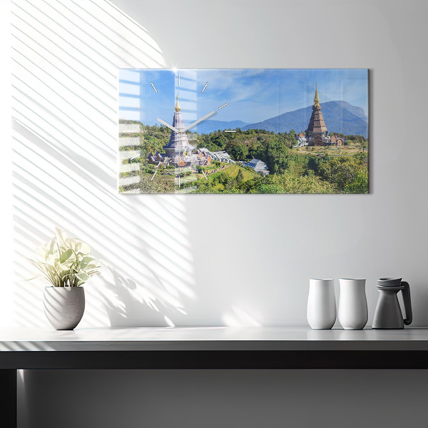 Glass wall clock rectangular Chiang Mai National Park
