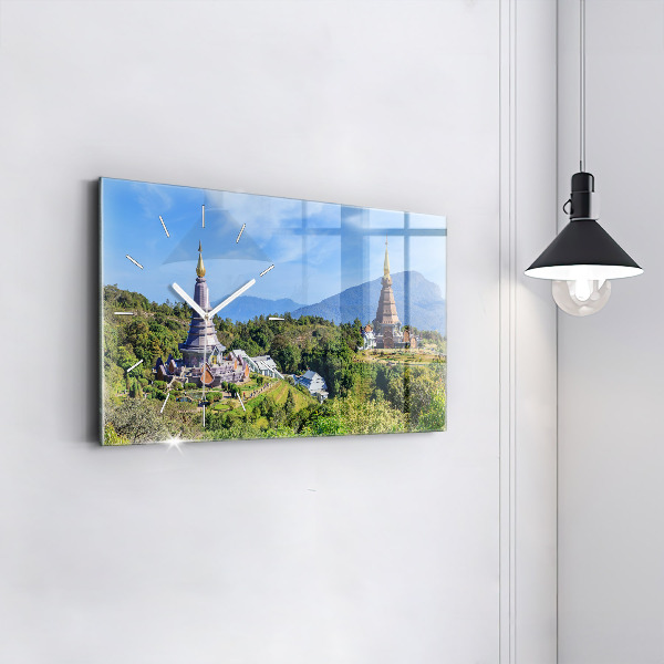 Glass wall clock rectangular Chiang Mai National Park