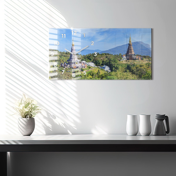 Glass wall clock rectangular Chiang Mai National Park