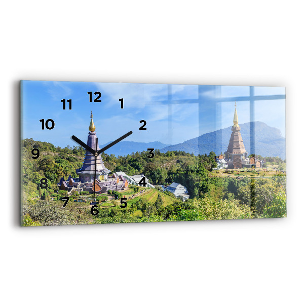 Glass wall clock rectangular Chiang Mai National Park