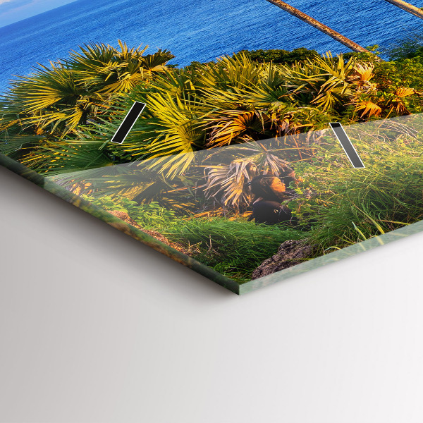 Glass wall clock rectangular Phuket in Thailand