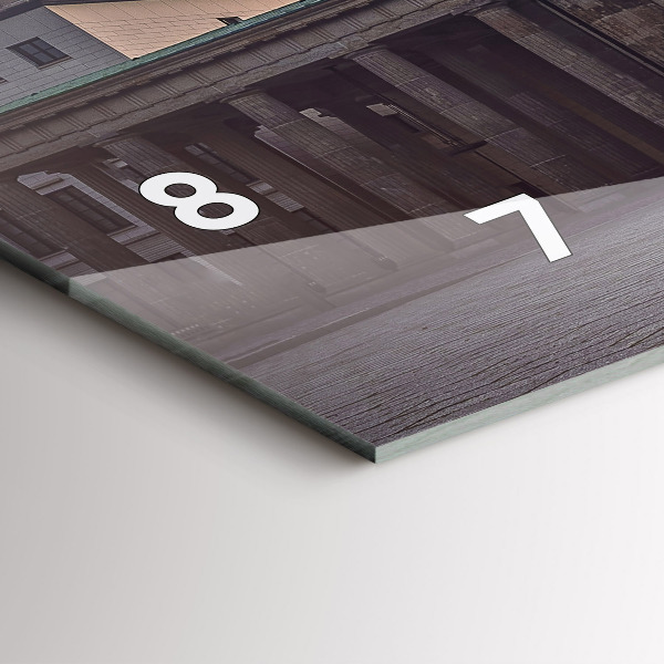 Glass wall clock rectangular Brandenburg Gate