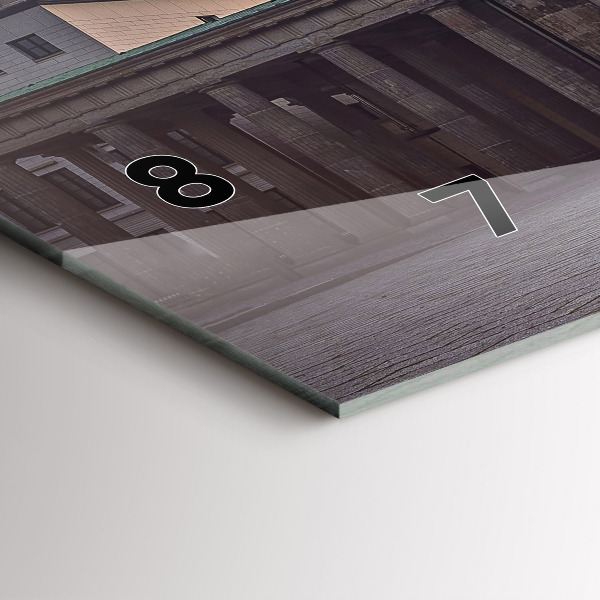 Glass wall clock rectangular Brandenburg Gate