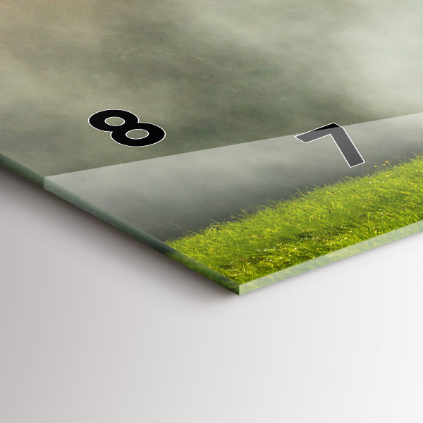 Glass wall clock rectangular Mountain landscape