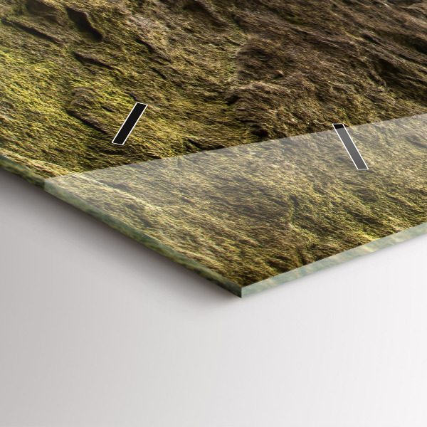 Glass wall clock rectangular Rock city in the Czech Republic