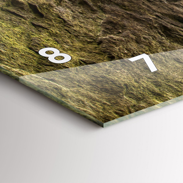 Glass wall clock rectangular Rock city in the Czech Republic