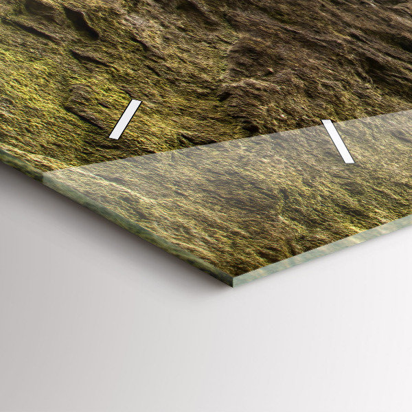 Glass wall clock rectangular Rock city in the Czech Republic