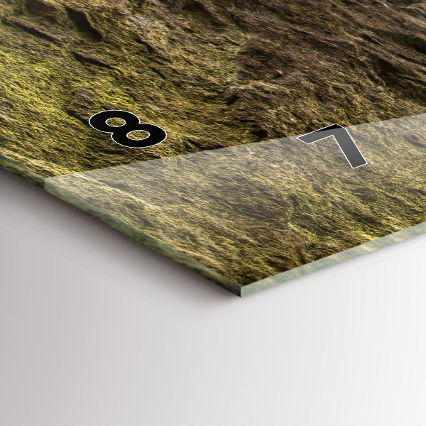 Glass wall clock rectangular Rock city in the Czech Republic