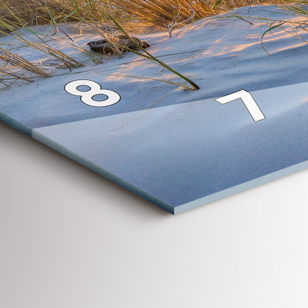 Glass wall clock rectangular Sunset over the sea