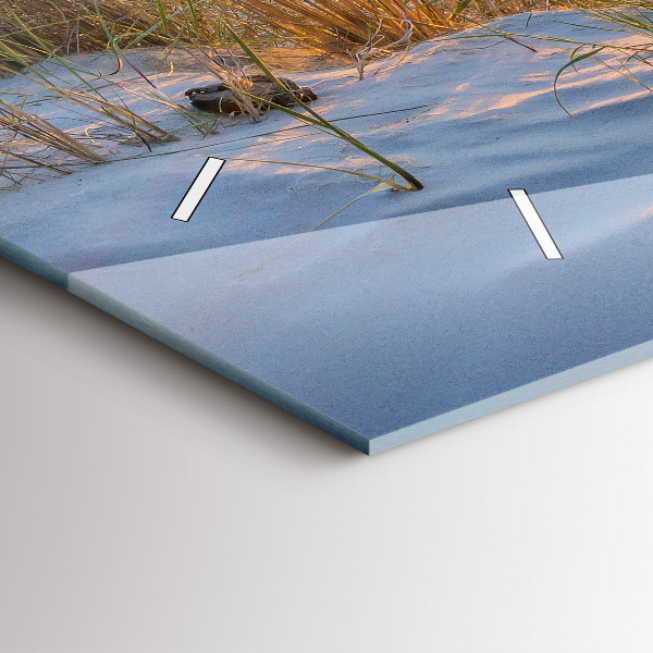 Glass wall clock rectangular Sunset over the sea