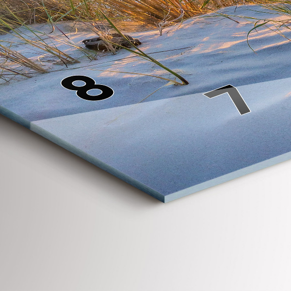 Glass wall clock rectangular Sunset over the sea