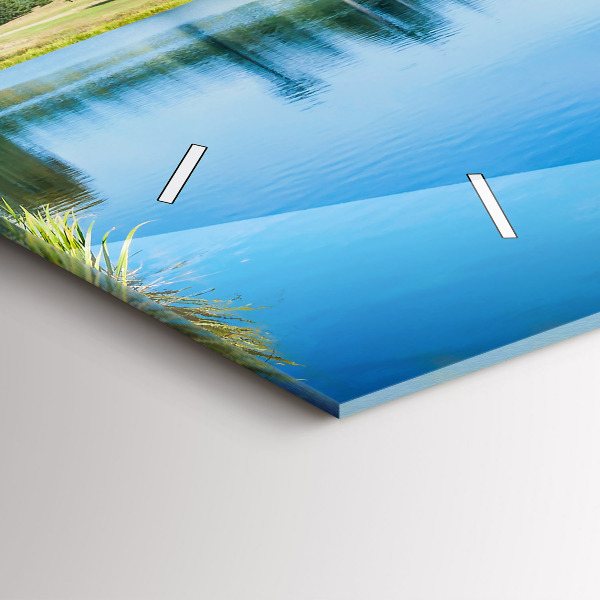 Glass wall clock rectangular Leeds Castle