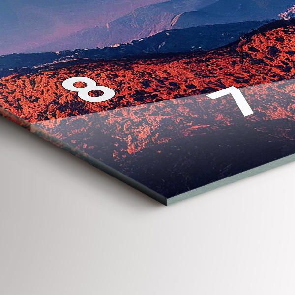 Glass wall clock rectangular Mountains in San Antonio USA