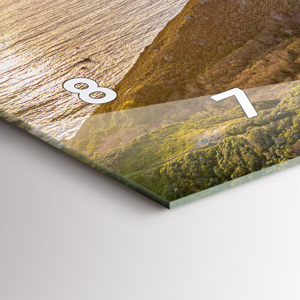 Glass wall clock rectangular The Road to San Francisco