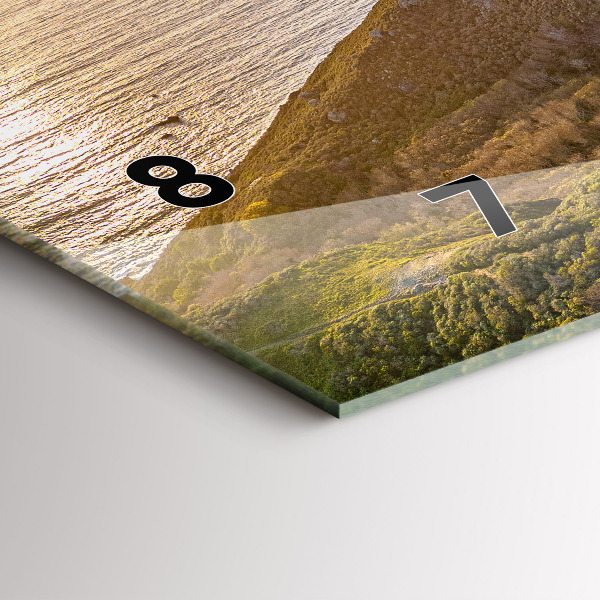 Glass wall clock rectangular The Road to San Francisco