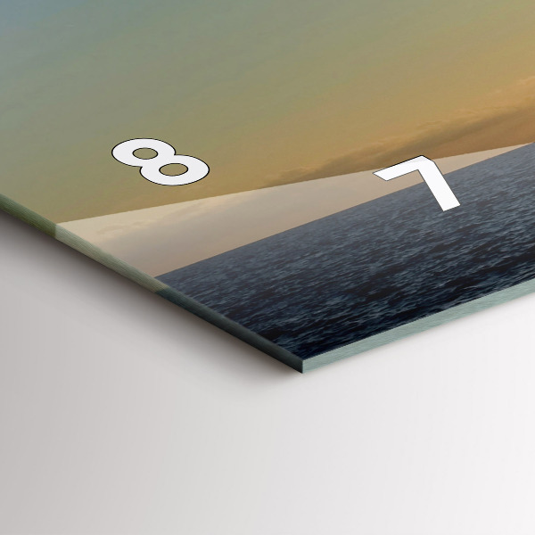 Glass wall clock rectangular Spanish Dance at Sea