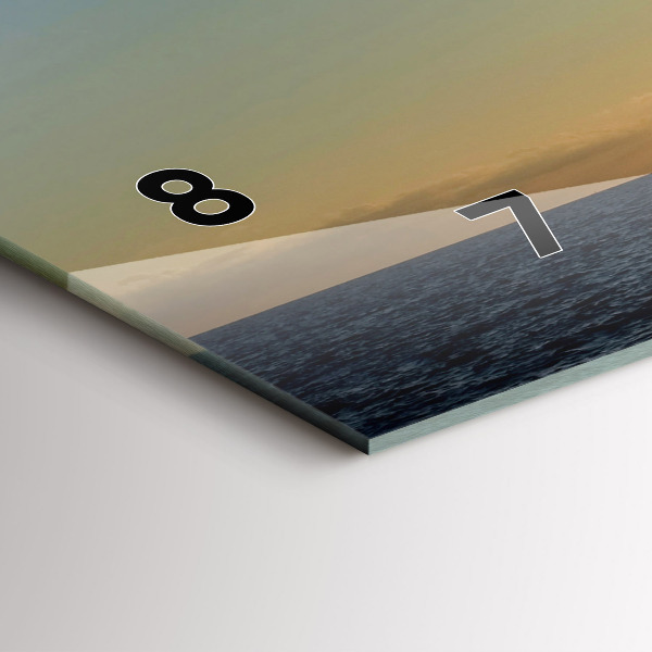 Glass wall clock rectangular Spanish Dance at Sea