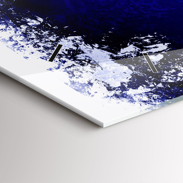 Glass wall clock rectangular Flag of France