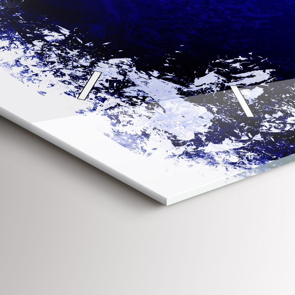 Glass wall clock rectangular Flag of France